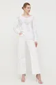 Pamučni pulover Liu Jo bijela