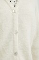 American Vintage kardigan z domieszką wełny GILET ML EAST19GE23 beżowy
