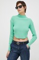 Calvin Klein Jeans sweter bawełniany zielony J20J220708.PPYX
