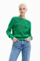 zöld Desigual pamut pulóver Női