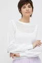 білий Бавовняний светр Sisley
