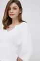 λευκό Βαμβακερό πουλόβερ Sisley Γυναικεία