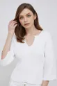 λευκό Βαμβακερό πουλόβερ Sisley