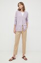 Max Mara Leisure selyem pulóver 2333410236600 lila SS23