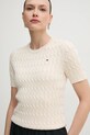 Tommy Hilfiger sweter bawełniany beżowy WW0WW38744.PPYX