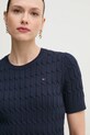 Tommy Hilfiger pulover de bumbac bleumarin WW0WW38744.PPYX