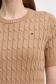 Bavlněný svetr Tommy Hilfiger WW0WW38744.PPYX hnědá