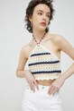 Tommy Jeans top din bumbac multicolor DW0DW15403.PPYX