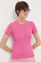 ροζ Βαμβακερό πουλόβερ Polo Ralph Lauren