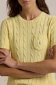 Bavlnený sveter Polo Ralph Lauren žltá 211895379