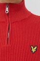 Lyle & Scott sweter z domieszką wełny KNW1801V.W840 czerwony