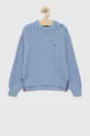 блакитний Дитячий бавовняний светр Tommy Hilfiger Для дівчаток