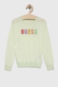 zielony Guess sweter dziecięcy Dziewczęcy