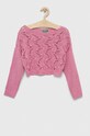 Detský sveter United Colors of Benetton tenká ružová 127ZC103C.G.SEASONAL