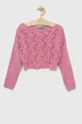 рожевий Дитячий светр United Colors of Benetton Для дівчаток