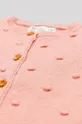 ružová Detský bavlnený kardigan zippy
