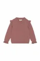 коричневый Детский хлопковый свитер Konges Sløjd Для девочек