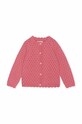 Konges Sløjd gyerek pamut kardigán vékony rózsaszín KS4908