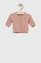 Kardigan za bebe United Colors of Benetton bez uzorka roza 1036B500C.W.SEASONAL