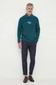 Bombažen pulover Calvin Klein Jeans zelena