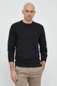 czarny Tommy Hilfiger sweter bawełniany