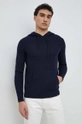 granatowy Emporio Armani sweter z domieszką wełny