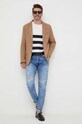 Tommy Hilfiger sweter bawełniany MW0MW31007.PPYX beżowy SS23