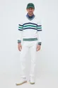 Βαμβακερό πουλόβερ United Colors of Benetton λευκό