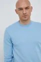 голубой Хлопковый свитер United Colors of Benetton