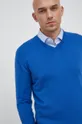 modrá Bavlnený sveter United Colors of Benetton