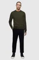 zielony AllSaints sweter wełniany MODE MERINO CREW Męski