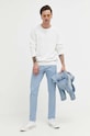 HUGO sweter lniany 50486890 beżowy SS23