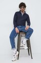 Gant sweter bawełniany 2026046 granatowy SS24
