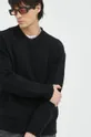 fekete AllSaints gyapjúkeverék pulóver