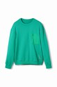 Хлопковая кофта Desigual 23SMSK08 зелёный