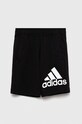 adidas szorty bawełniane dziecięce U BL HY4718 czarny SS23