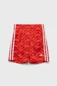 czerwony adidas szorty bawełniane U FT Chłopięcy