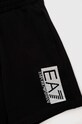 EA7 Emporio Armani szorty bawełniane dziecięce 3RBS53.BJ05Z czarny SS23