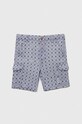 Guess szorty z domieszką lnu dziecięce casual niebieski N3GD05.WFBT0.PPYX