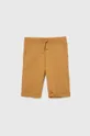 rumena Otroške bombažne kratke hlače Guess Fantovski