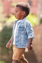 Mayoral szorty z domieszką lnu dziecięce casual brązowy 1288.3E.BABY