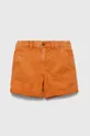 pomarańczowy United Colors of Benetton szorty jeansowe dziecięce Chłopięcy