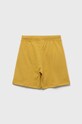 Sisley szorty bawełniane dziecięce 3BL0X900G.G.SEASONAL żółty SS23