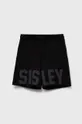 czarny Sisley szorty bawełniane dziecięce Chłopięcy