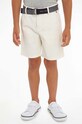 Detské krátke nohavice Tommy Hilfiger s elastanom biela KB0KB08127.PPYX