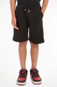 Dětské kraťasy Calvin Klein Jeans pletenina černá IB0IB01615.PPYX