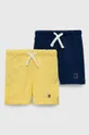 жовтий Бавовняні дитячі шорти zippy 2-pack Для хлопчиків