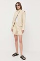 Kožne kratke hlače Notes du Nord 13062 bež SS23