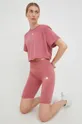 Adidas Performance edzős rövidnadrág rózsaszín
