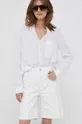 biela Rifľové krátke nohavice Calvin Klein Jeans Dámsky